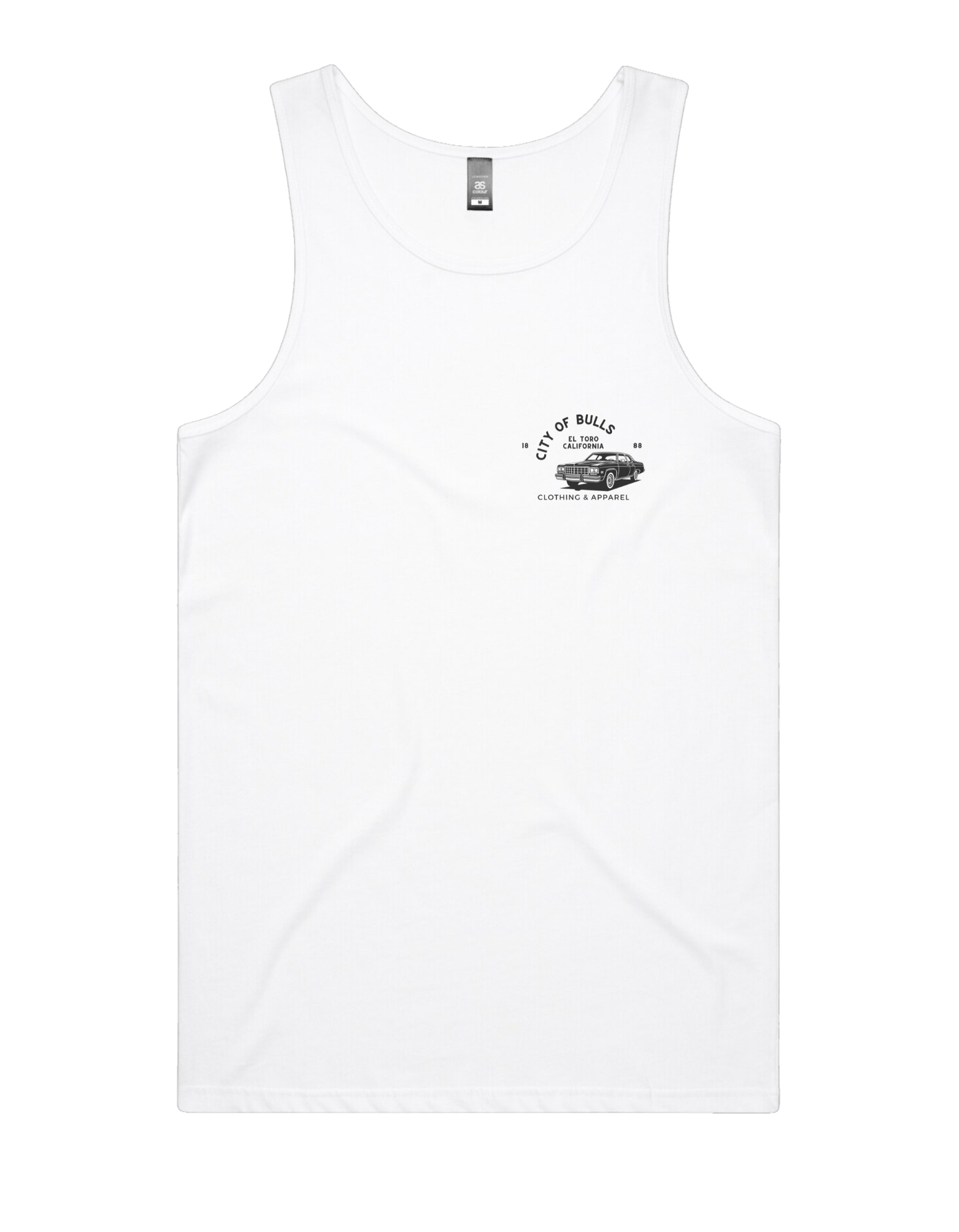 City of Bulls "Shop" Tank Top (White) - City of Bulls Clothing & Apparel -