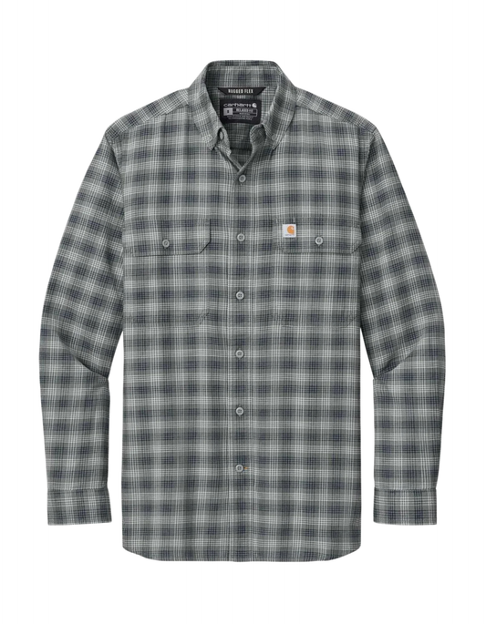 Carhartt Plaid Long Sleeve Shirt (Steel/Navy)