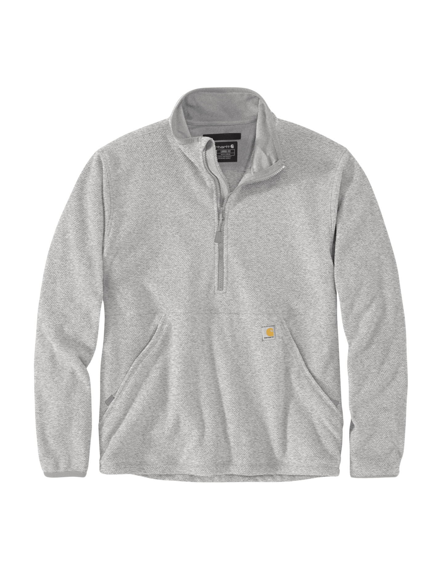 Carhartt Half Zip Fleece Pullover (Heather Grey) - City of Bulls Clothing & Apparel - 