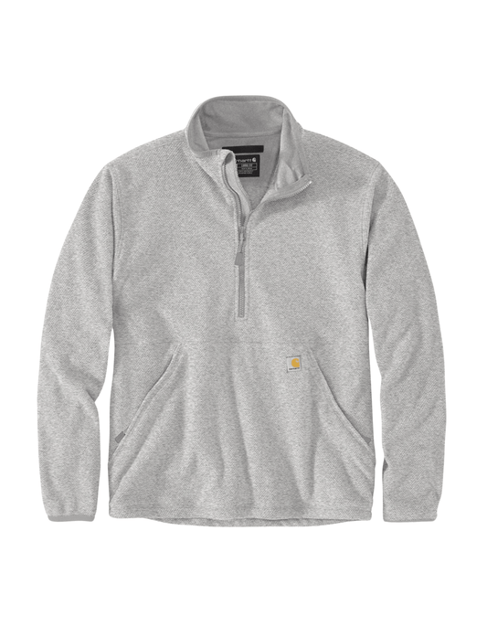 Carhartt Half Zip Fleece Pullover (Heather Grey) - City of Bulls Clothing & Apparel - 