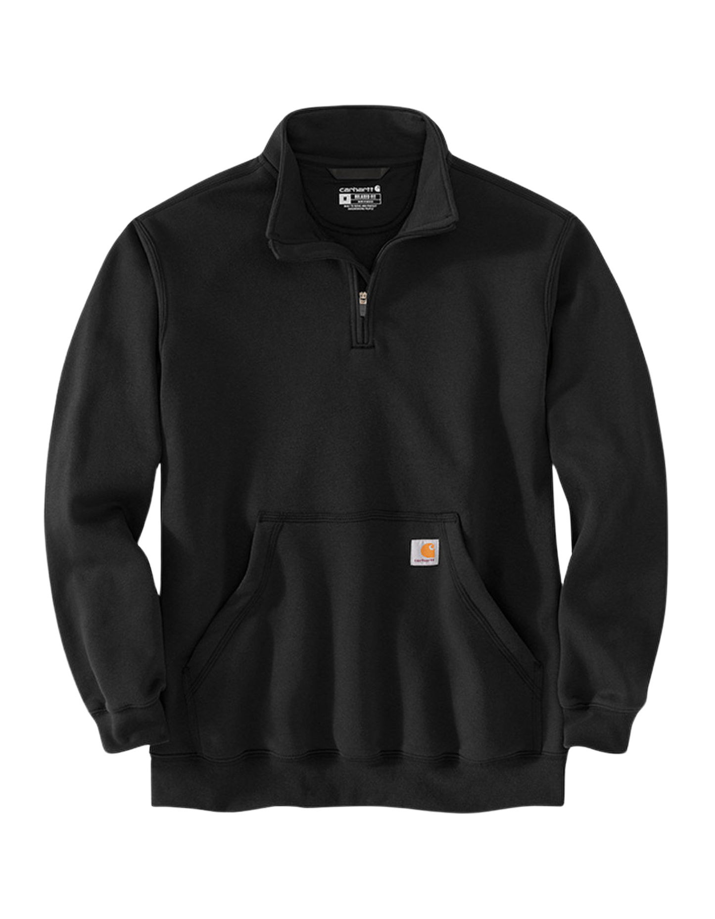 Carhartt Quarter Zip Mock Neck Sweatshirt (Black) - City of Bulls Clothing & Apparel-