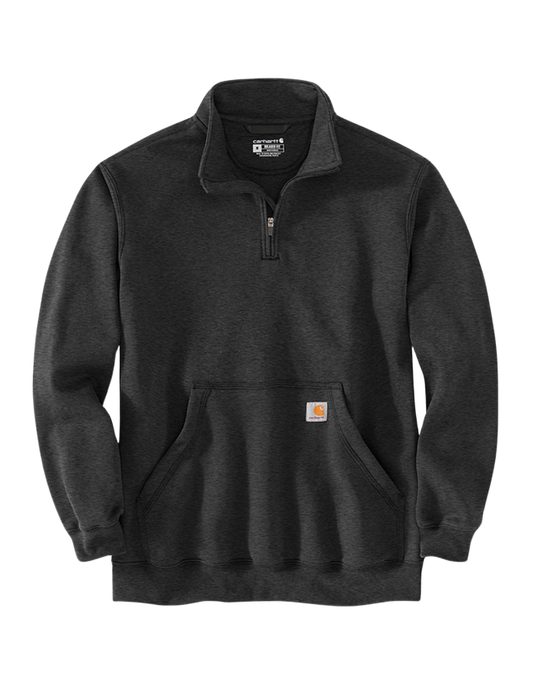 Carhartt Quarter Zip Mock Neck Sweatshirt (Charcoal Heather) - City of Bulls Clothing & Apparel-