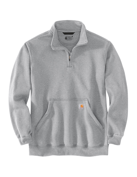 Carhartt Quarter Zip Mock Neck Sweatshirt (Grey) - City of Bulls Clothing & Apparel-
