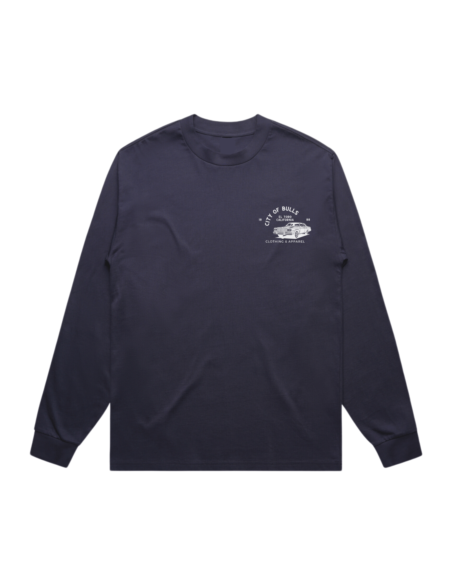 City of Bulls Long Sleeve "Shop Shirt" (Midnight) - City of Bulls Clothing & Apparel-T- Shirt