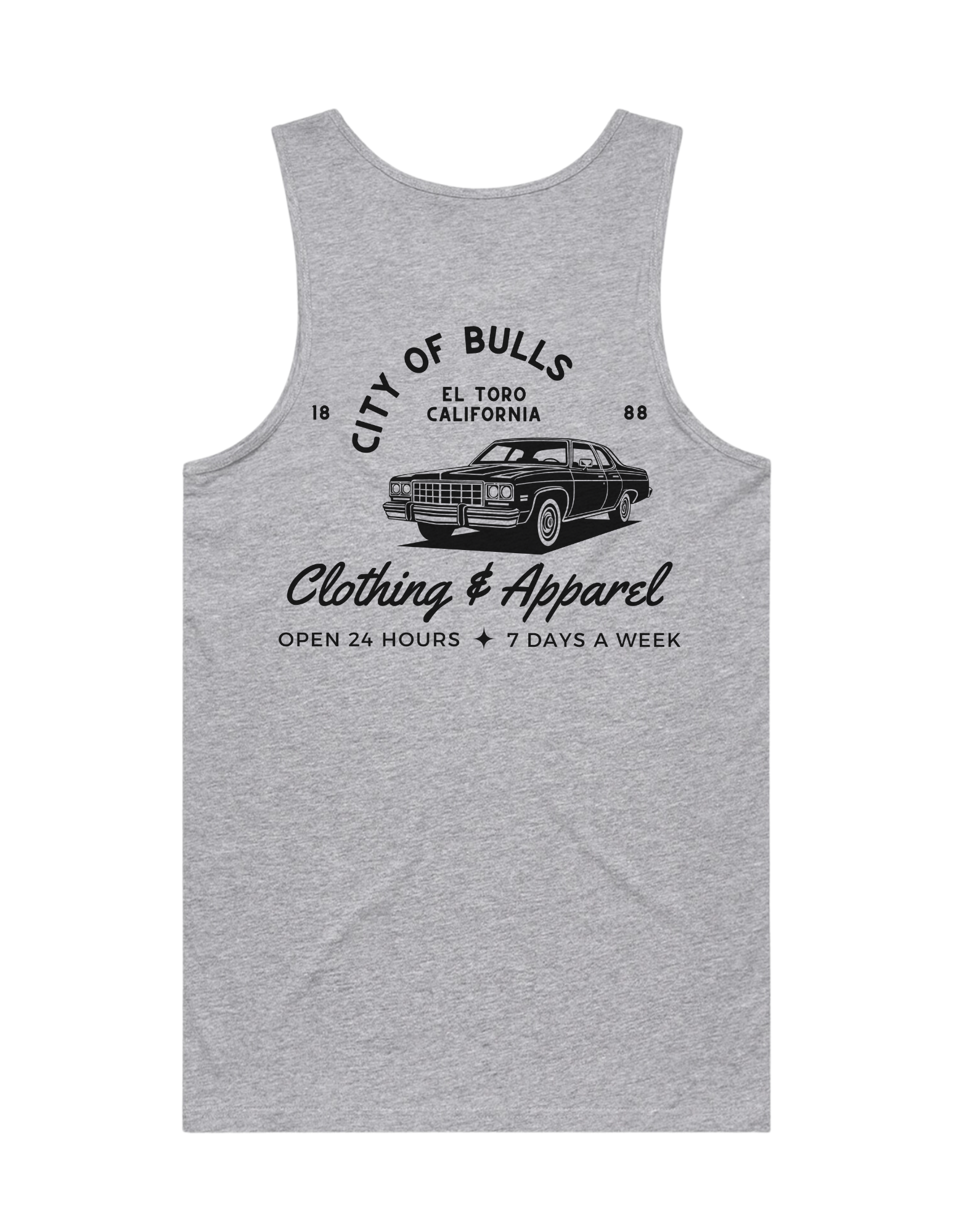 City of Bulls "Shop" Tank Top (Grey) - City of Bulls Clothing & Apparel - 