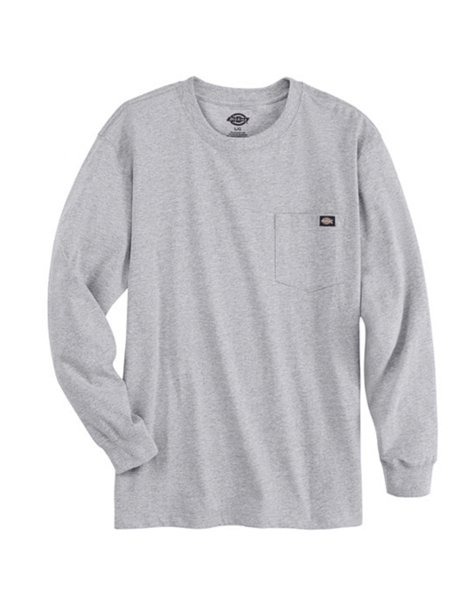 Dickies Long Sleeve Heavyweight Pocket Shirt (Grey) - City of Bulls Clothing & Apparel - 