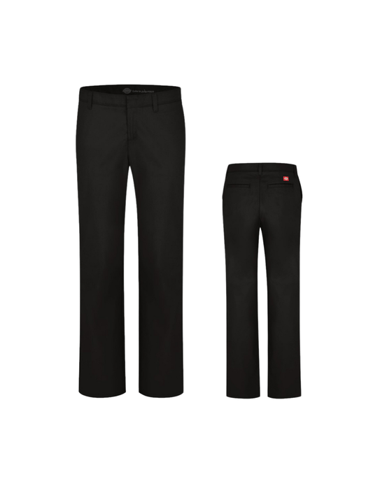 Dickies Women's Slim Fit Twill Pants (Black) - City of Bulls Clothing & Apparel-