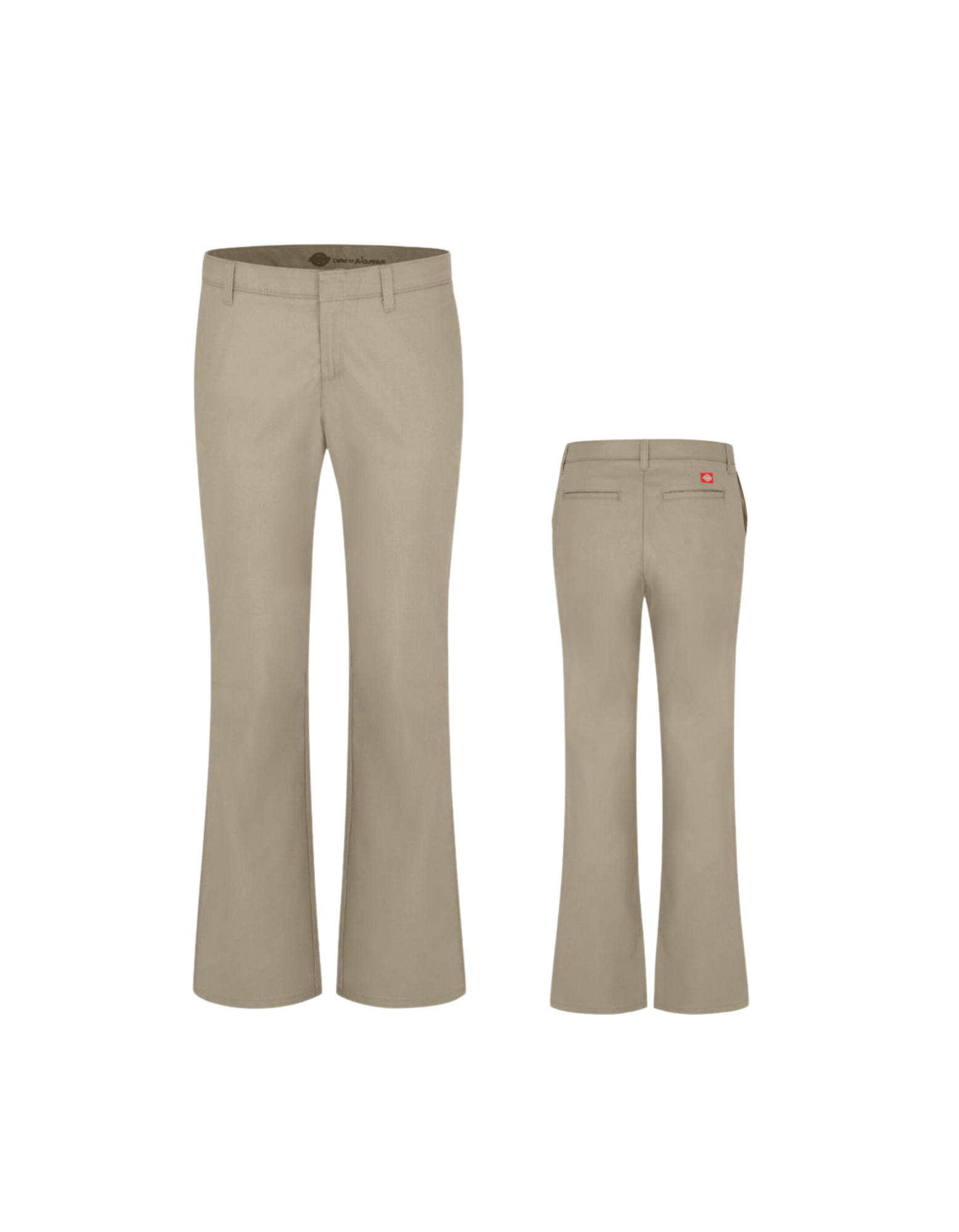 Dickies Women's Slim Fit Twill Pants (Khaki) - City of Bulls Clothing & Apparel-