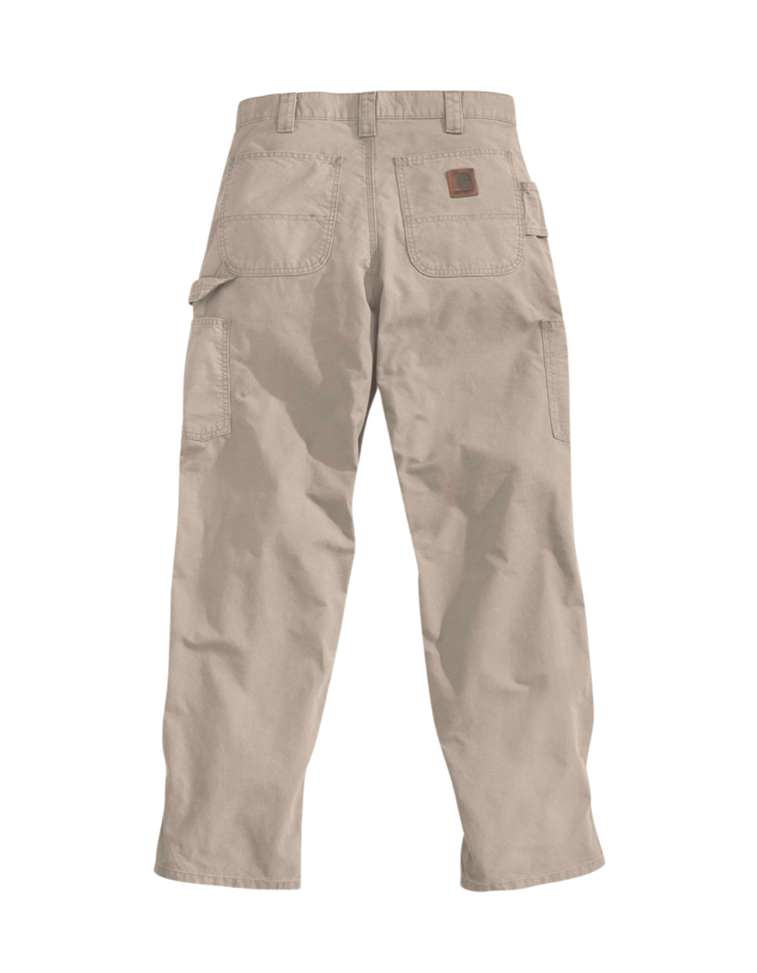 Loose Fit Canvas Utility Work Pants (Tan) - City of Bulls Clothing & Apparel - 