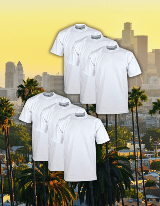 Pro Club Men's Heavyweight T-Shirt (6 Pack) - City of Bulls Clothing & Apparel-