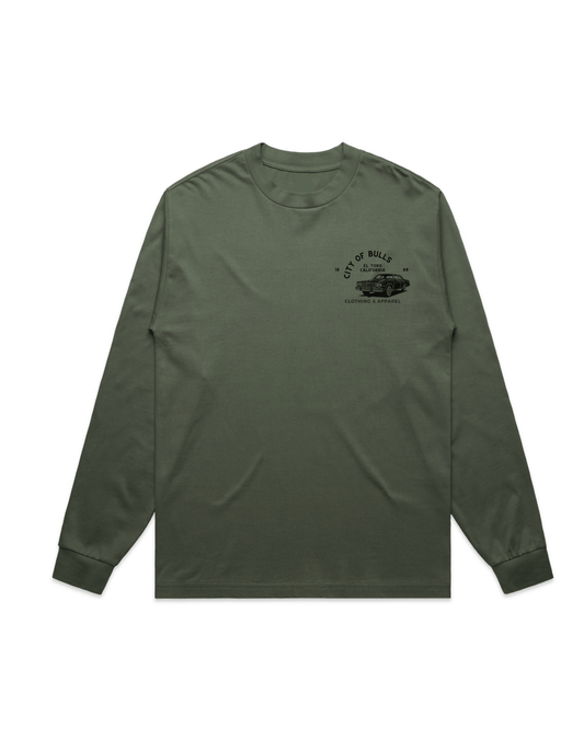 Shop Long Sleeve Tee Army - City of Bulls Clothing & Apparel-T- Shirt